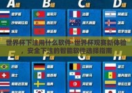 世界杯下注用什么软件-世界杯观赛新体验，安全下注的智能软件选择指南
