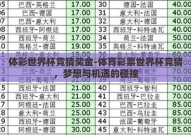 体彩世界杯竞猜奖金-体育彩票世界杯竞猜，梦想与机遇的碰撞