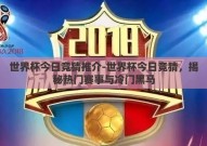 世界杯今日竞猜推介-世界杯今日竞猜，揭秘热门赛事与冷门黑马