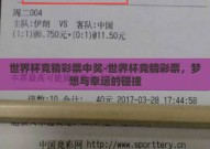 世界杯竞猜彩票中奖-世界杯竞猜彩票，梦想与幸运的碰撞