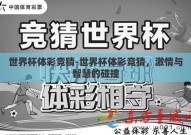 世界杯体彩竞猜-世界杯体彩竞猜，激情与智慧的碰撞