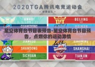 星空体育台节目表预告-星空体育台节目预告，点燃你的运动激情