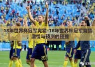 18年世界杯冠军竞猜-18年世界杯冠军竞猜，激情与预测的碰撞