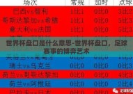 世界杯盘口是什么意思-世界杯盘口，足球赛事的博弈艺术