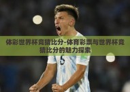 体彩世界杯竞猜比分-体育彩票与世界杯竞猜比分的魅力探索