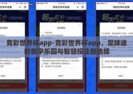 竞彩世界杯app-竞彩世界杯app，足球迷的数字乐园与智慧投注新选择