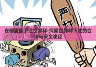 在哪里能下注世界杯-探索世界杯下注的合法与安全途径