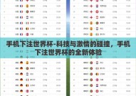 手机下注世界杯-科技与激情的碰撞，手机下注世界杯的全新体验