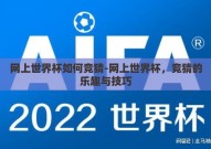 网上世界杯如何竞猜-网上世界杯，竞猜的乐趣与技巧