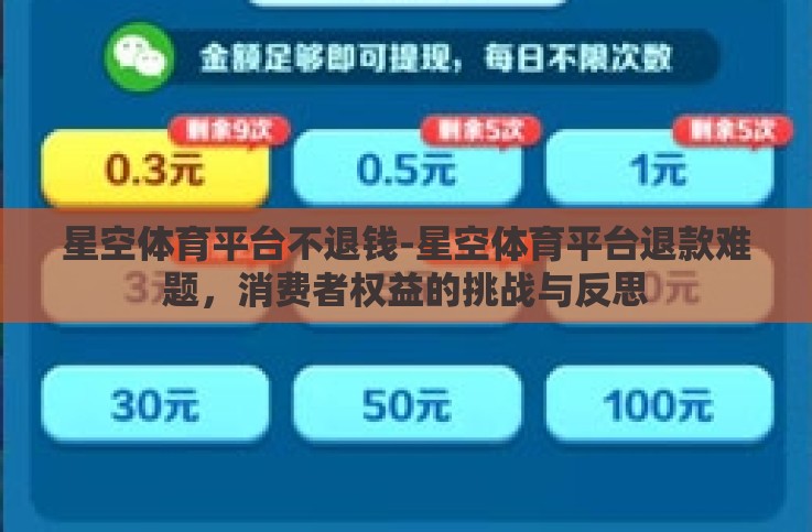 星空体育平台不退钱-星空体育平台退款难题,消费者权益的挑战与反思 星空体育平台不退钱-星空体育平台退款难题,消费者权益的挑战与反思