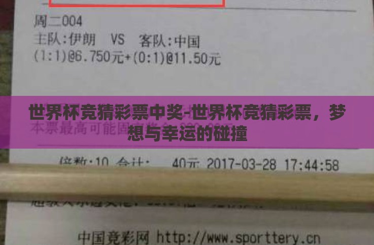 世界杯竞猜彩票中奖-世界杯竞猜彩票，梦想与幸运的碰撞