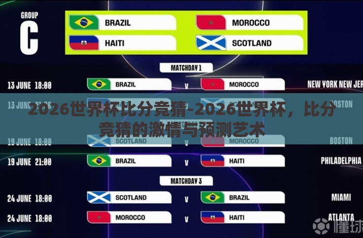 2026世界杯比分竞猜-2026世界杯，比分竞猜的激情与预测艺术