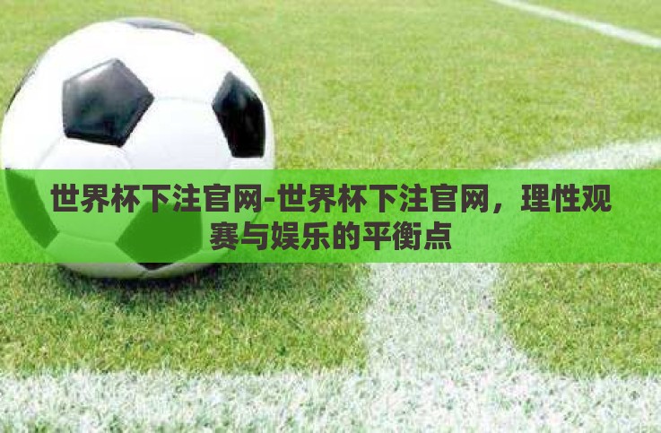 世界杯下注官网-世界杯下注官网，理性观赛与娱乐的平衡点