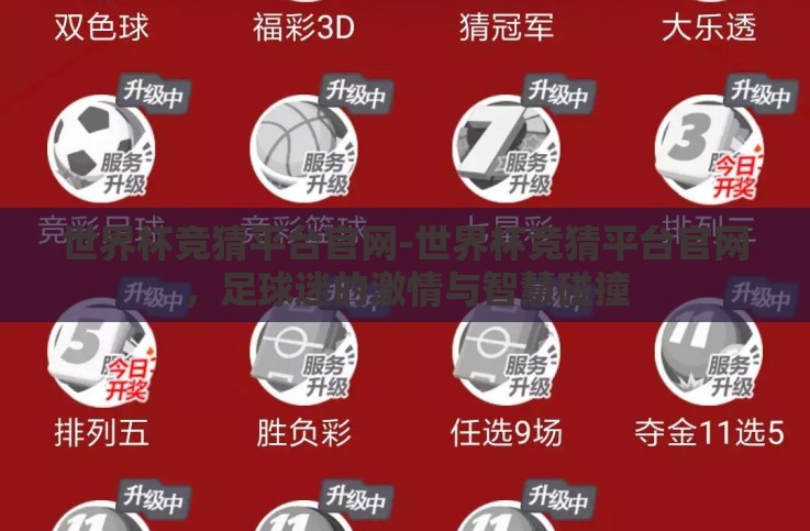 世界杯竞猜平台官网-世界杯竞猜平台官网，足球迷的激情与智慧碰撞