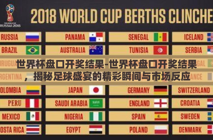 世界杯盘口开奖结果-世界杯盘口开奖结果,揭秘足球盛宴的精彩瞬间与市场反应 世界杯盘口开奖结果-世界杯盘口开奖结果,揭秘足球盛宴的精彩瞬间与市场反应