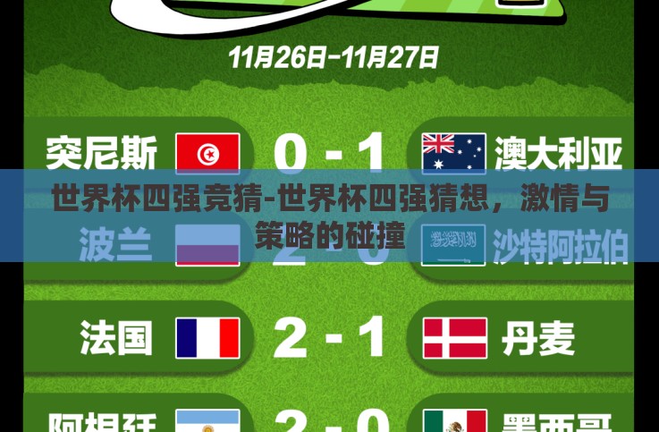 世界杯四强竞猜-世界杯四强猜想,激情与策略的碰撞 世界杯四强竞猜-世界杯四强猜想,激情与策略的碰撞