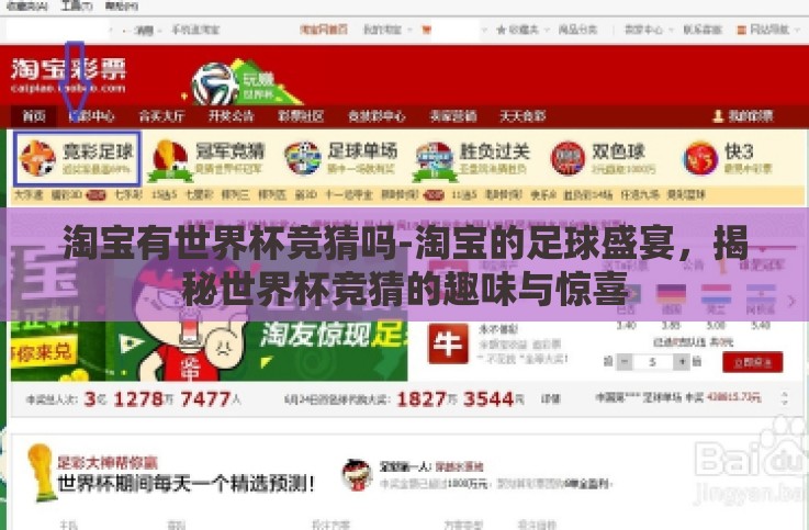 淘宝有世界杯竞猜吗-淘宝的足球盛宴，揭秘世界杯竞猜的趣味与惊喜