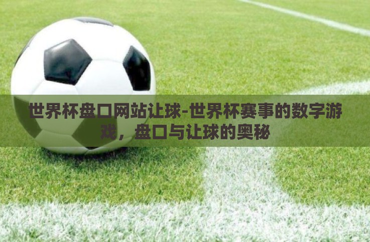 世界杯盘口网站让球-世界杯赛事的数字游戏，盘口与让球的奥秘