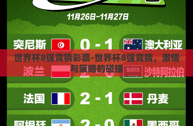 世界杯8强竞猜彩票-世界杯8强竞猜，激情与策略的碰撞