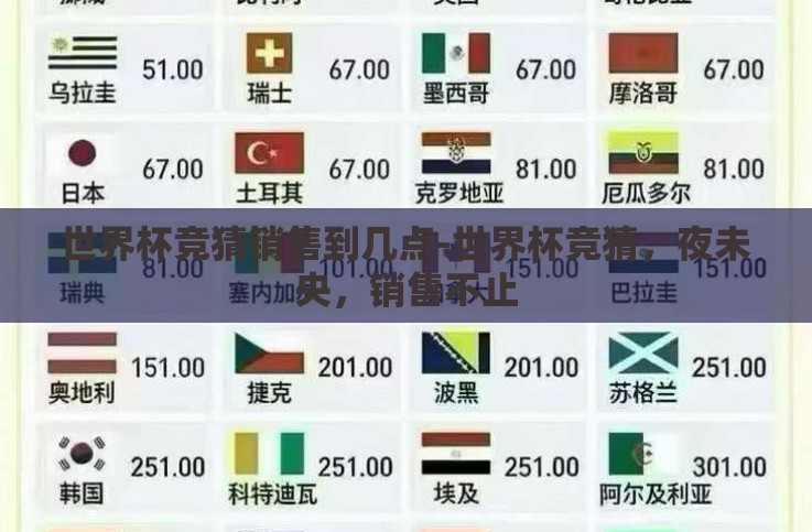 世界杯竞猜销售到几点-世界杯竞猜,夜未央,销售不止 世界杯竞猜销售到几点-世界杯竞猜,夜未央,销售不止