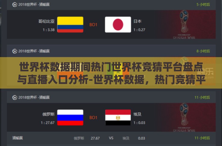 世界杯数据期间热门世界杯竞猜平台盘点与直播入口分析-世界杯数据,热门竞猜平台与直播入口的深度洞察 世界杯数据期间热门世界杯竞猜平台盘点与直播入口分析-世界杯数据,热门竞猜平台与直播入口的深度洞察